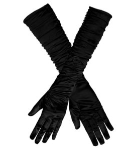 handschoen satijn zwarte kronkels