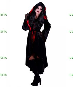 Halloween jurk zwart rood (XS)
