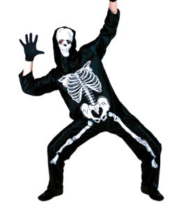 Skelet jumpsuit met masker