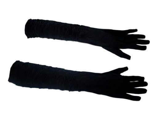 lange zwarte kronkelhandschoenen
