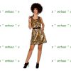 Disco pailletten jurk zwart goud Tina Turner