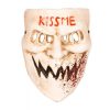Kiss me horror masker wit