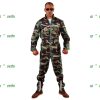 Camouflage jumpsuit groen topgun