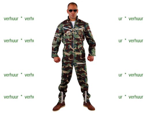 Camouflage jumpsuit groen topgun