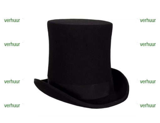 Luxe hoge hoed 21cm zwart