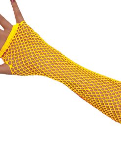 Fluo gele (echt fluo, niet zoals op de foto) nethandschoen