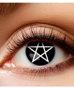 Lenzen pentagram wit zwart halloween cosplay elftopia
