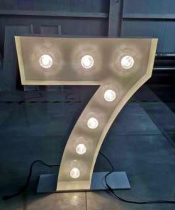 7  Lichtgevende letter/cijfer voorbeeld
