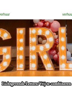 GIRL   Lichtgevende letters combinatie voorbeeld