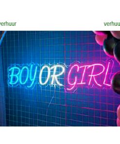 boy or girl neon lichtgevende plaat  TE HUUR