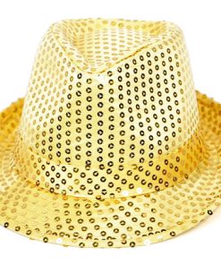 Kojak pailletten hoed goud